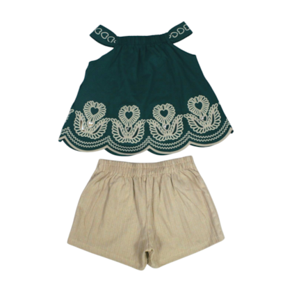 Conjunto Feminino Blusa e Shorts Jacquard 2000540 - Milon 