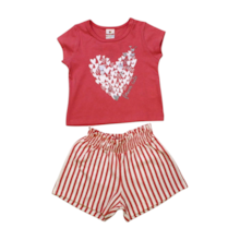 Conjunto Feminino Blusa e Shorts Maquinetado Listrado 26330 - Brandili 