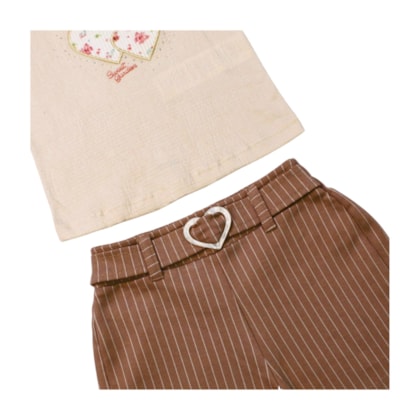 Conjunto Feminino Blusa e Shorts Moletinho 37114 - Angerô 
