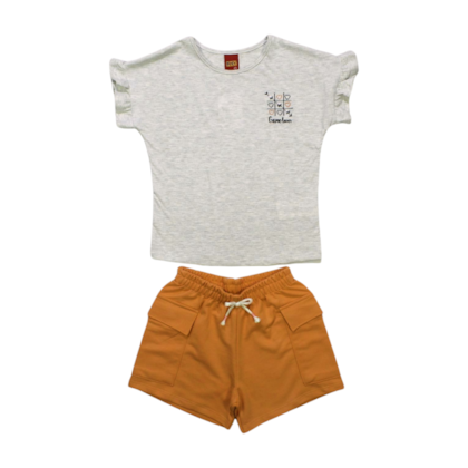 Conjunto Feminino Blusa e Shorts Moletinho com Bolso 1000262 - Kyly 