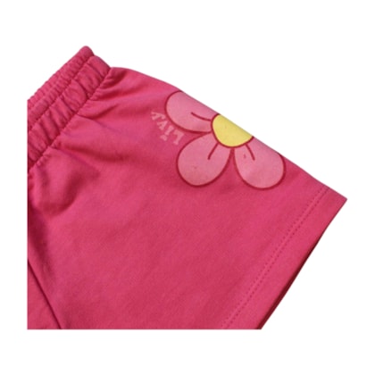 Conjunto Feminino Blusa e Shorts Moletinho Estampa Flores 9261 - Livy
