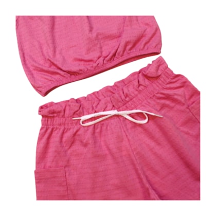 Conjunto Feminino Blusa e Shorts Poá com Bolso 5265 - Bicho Bagunça