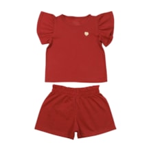 Conjunto Feminino Blusa e Shorts Poá Liso 3391 - Bicho Bagunça