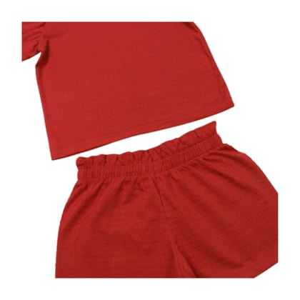Conjunto Feminino Blusa e Shorts Poá Liso 3391 - Bicho Bagunça