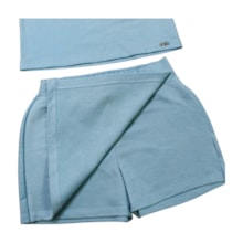 Conjunto Feminino Blusa e Shorts Saia com Strass 25335 - Two Colors