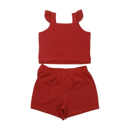 Conjunto Feminino Blusa e Shorts Saia com Strass A5287 - Alakazoo