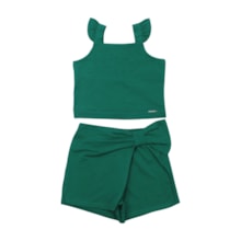 Conjunto Feminino Blusa e Shorts Saia com Strass A5287 - Alakazoo 