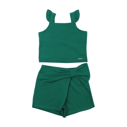 Conjunto Feminino Blusa e Shorts Saia com Strass A5287 - Alakazoo 