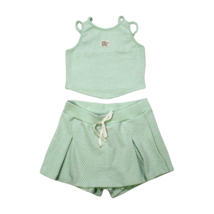 Conjunto Feminino Blusa e Shorts Saia Jacquard 04113 - Aerosfera 