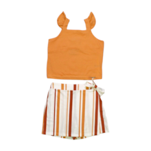 Conjunto Feminino Blusa e Shorts Saia Listrado 46740 - Alakazoo 