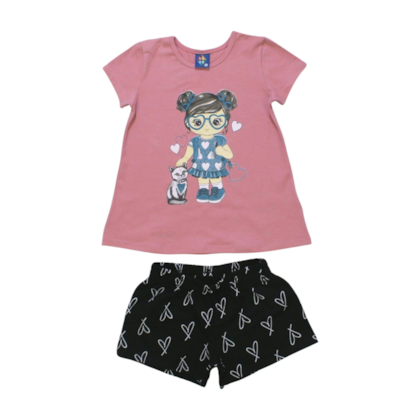 Conjunto Feminino Blusa e Shorts Sortido 9000571 - Pipa 