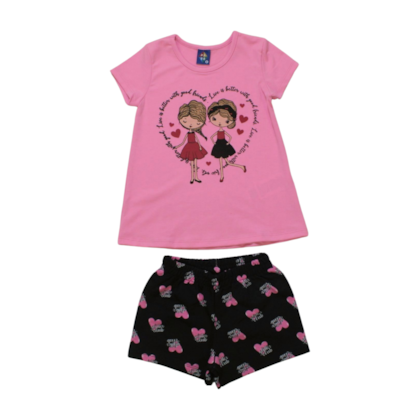 Conjunto Feminino Blusa e Shorts Sortido 9000580 - Pipa 