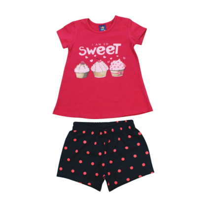 Conjunto Feminino Blusa e Shorts Sortido 9000608 - Pipa 