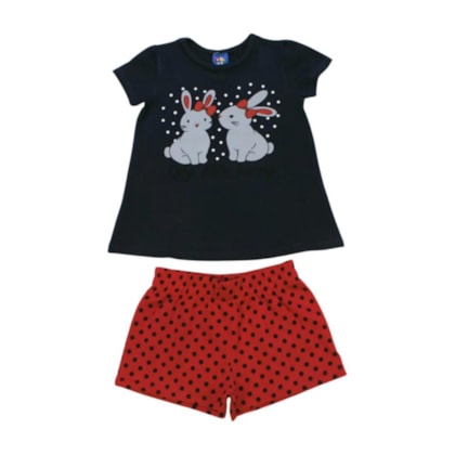 Conjunto Feminino Blusa e Shorts Sortido 9000626 - Pipa 