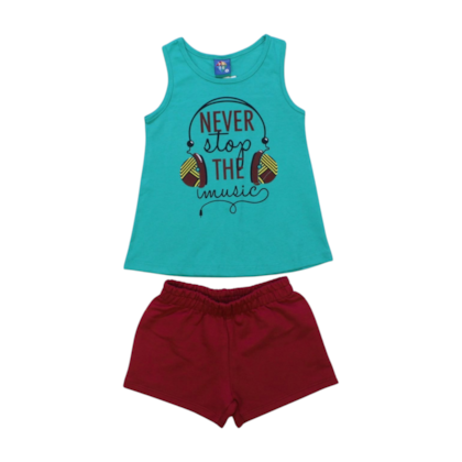 Conjunto Feminino Blusa e Shorts Sortido 9000730 - Pipa 