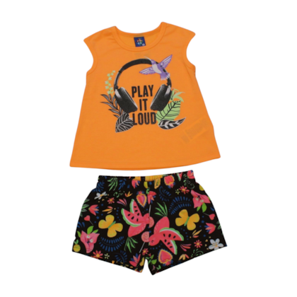 Conjunto Feminino Blusa e Shorts Sortido 9000753 - Pipa 
