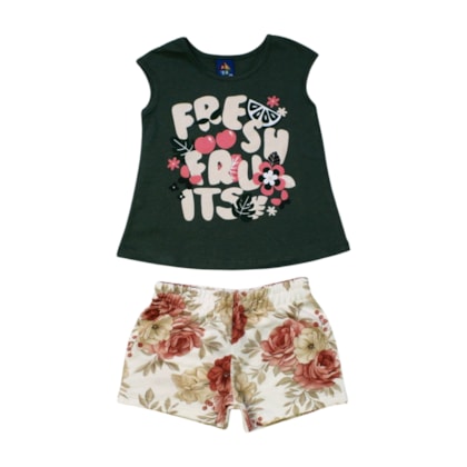 Conjunto Feminino Blusa e Shorts Sortido 9001531 - Pipa