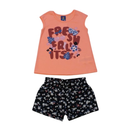 Conjunto Feminino Blusa e Shorts Sortido 9001531 - Pipa