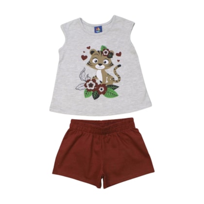 Conjunto Feminino Blusa e Shorts Sortido 9001540 - Pipa