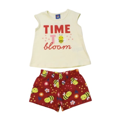 Conjunto Feminino Blusa e Shorts Sortido 9001549 - Pipa