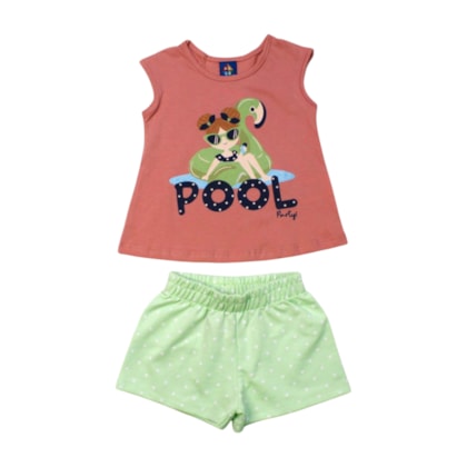 Conjunto Feminino Blusa e Shorts Sortido 9001557 - Pipa