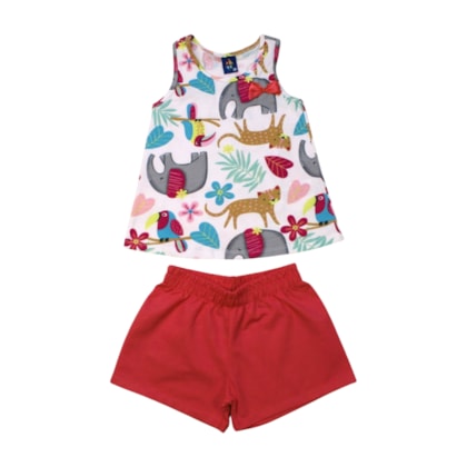 Conjunto Feminino Blusa e Shorts Sortido 9001569 - Pipa
