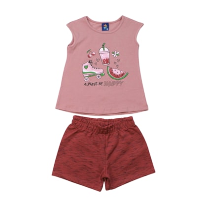 Conjunto Feminino Blusa e Shorts  Sortido 9001573 - Pipa