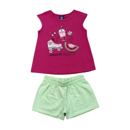 Conjunto Feminino Blusa e Shorts  Sortido 9001573 - Pipa
