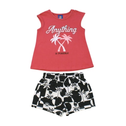 Conjunto Feminino Blusa e Shorts Sortido 9001579 - Pipa
