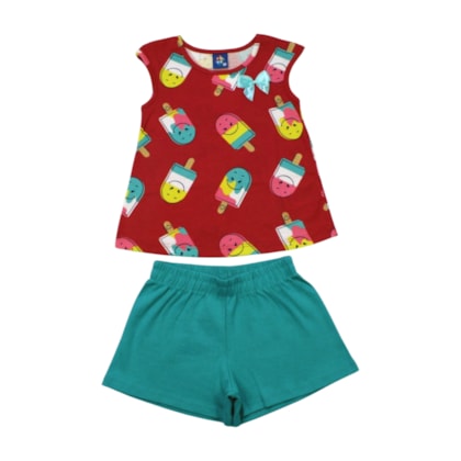 Conjunto Feminino Blusa e Shorts  Sortido 9001694 - Pipa