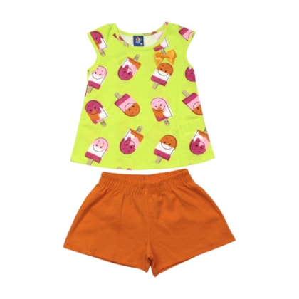 Conjunto Feminino Blusa e Shorts  Sortido 9001694 - Pipa