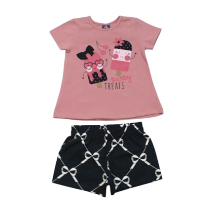 Conjunto Feminino Blusa e Shorts  Sortido 9001780 - Pipa