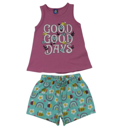 Conjunto Feminino Blusa e Shorts Sortido 9002795 - Pipa