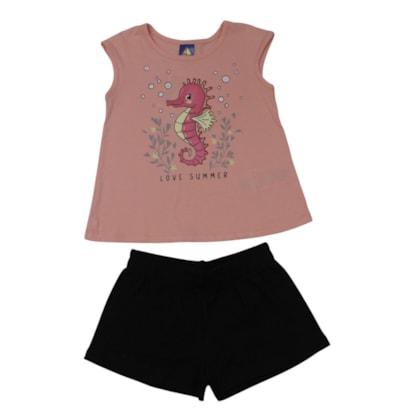 Conjunto Feminino Blusa e Shorts Sortido 9002796 - Pipa