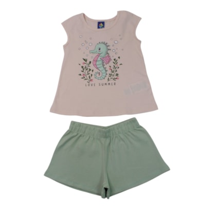 Conjunto Feminino Blusa e Shorts Sortido 9002796 - Pipa