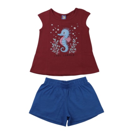 Conjunto Feminino Blusa e Shorts Sortido 9002796 - Pipa