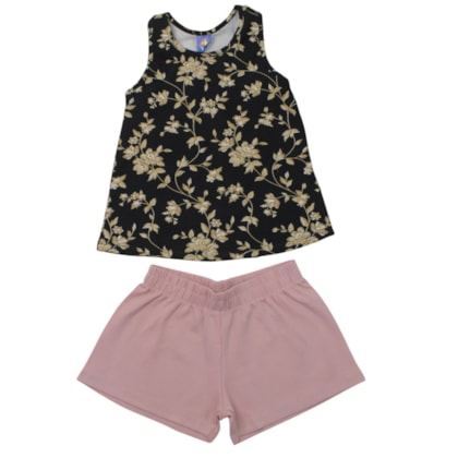 Conjunto Feminino Blusa e Shorts Sortido 9002798 - Pipa