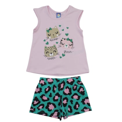 Conjunto Feminino Blusa e Shorts Sortido 9002804 - Pipa