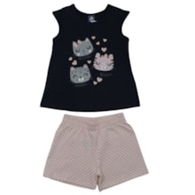 Conjunto Feminino Blusa e Shorts Sortido 9002804 - Pipa