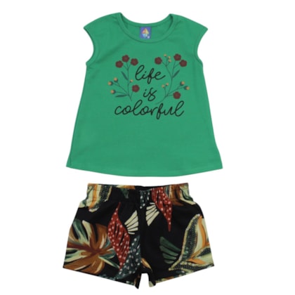 Conjunto Feminino Blusa e Shorts Sortido 9002820 - Pipa