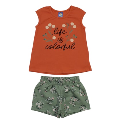 Conjunto Feminino Blusa e Shorts Sortido 9002820 - Pipa