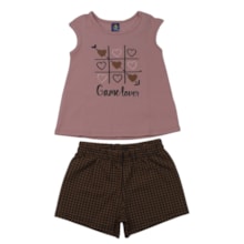 Conjunto Feminino Blusa e Shorts Sortido 9002828 - Pipa