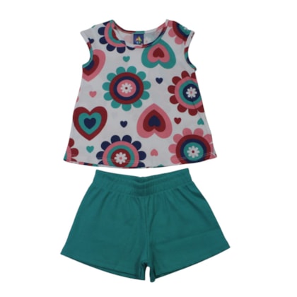 Conjunto Feminino Blusa e Shorts Sortido 9002890 - Pipa
