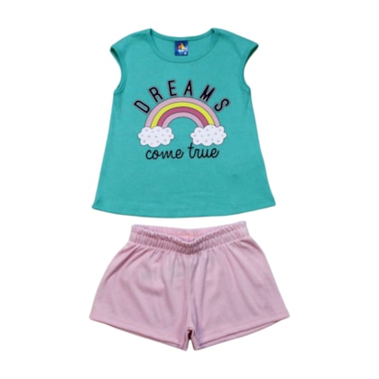 Conjunto Feminino  Blusa e Shorts Sortidos 9002424 - Pipa