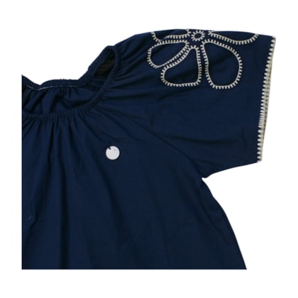 Conjunto Feminino Blusa e Shorts Tecido Bordado Flor 26742 - Brandili Mundi     