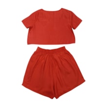 Conjunto Feminino Blusa e Shorts Tecido C91647 - Cativa 