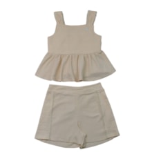 Conjunto Feminino Blusa e Shorts Trabalhada 37491 - Angerô
