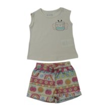 Conjunto Feminino Blusa Estampa Abelha 27402 - Brandili