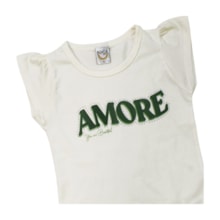 Conjunto Feminino Blusa Estampa Amore e Shorts Saia 43817 - Boca Grande