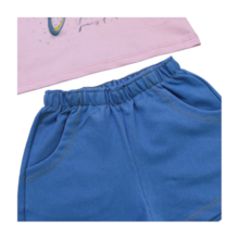 Conjunto Feminino Blusa Estampa Bike e Shorts Cotton Jeans 22145 - Rollu  